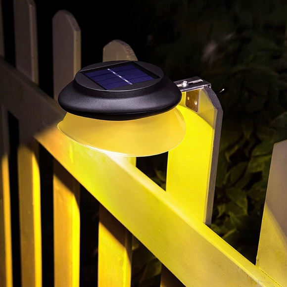 Solar Gutter Lights 6 Pack Warm White with 9 LED Waterproof Outdoor Lights - NWT - Picture 7 of 9